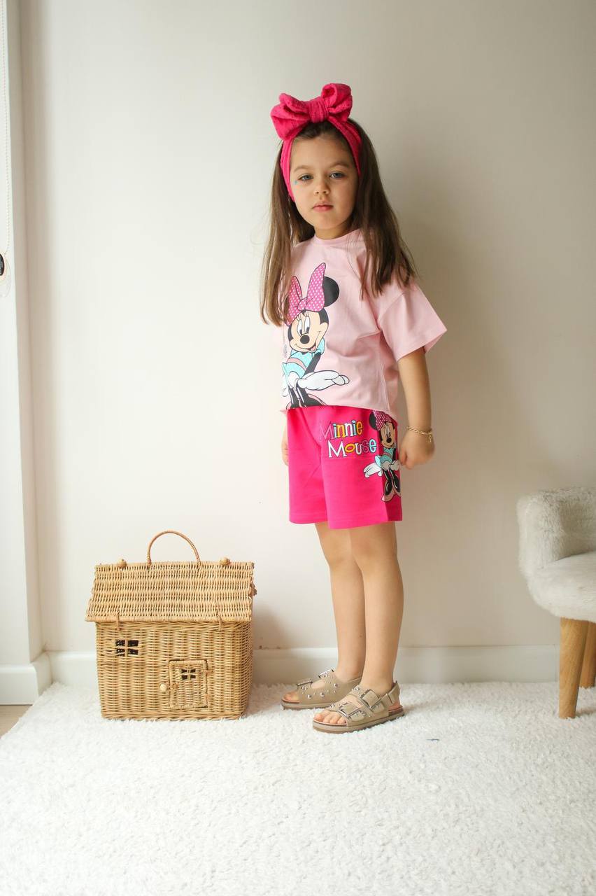Ensemble Rose Minnie Mouse fille
