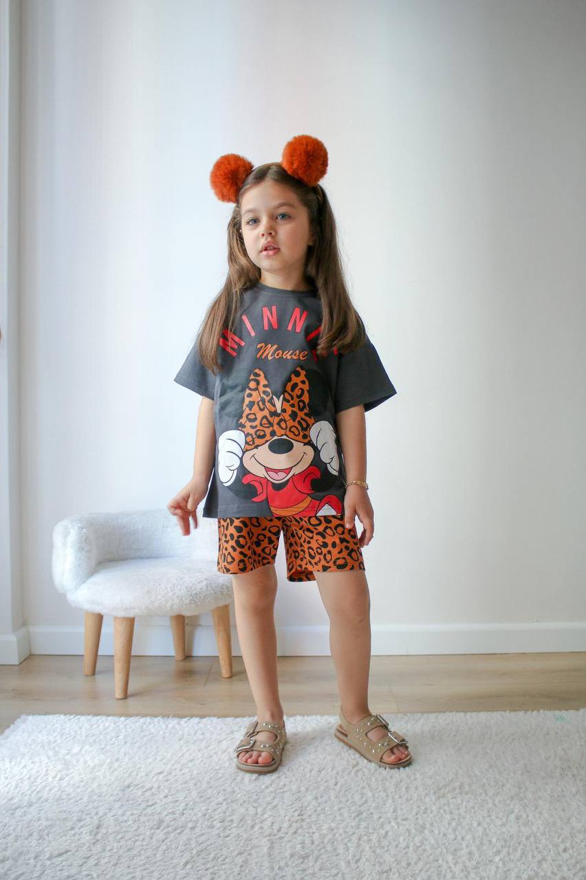 Ensemble Minnie mouse Gris