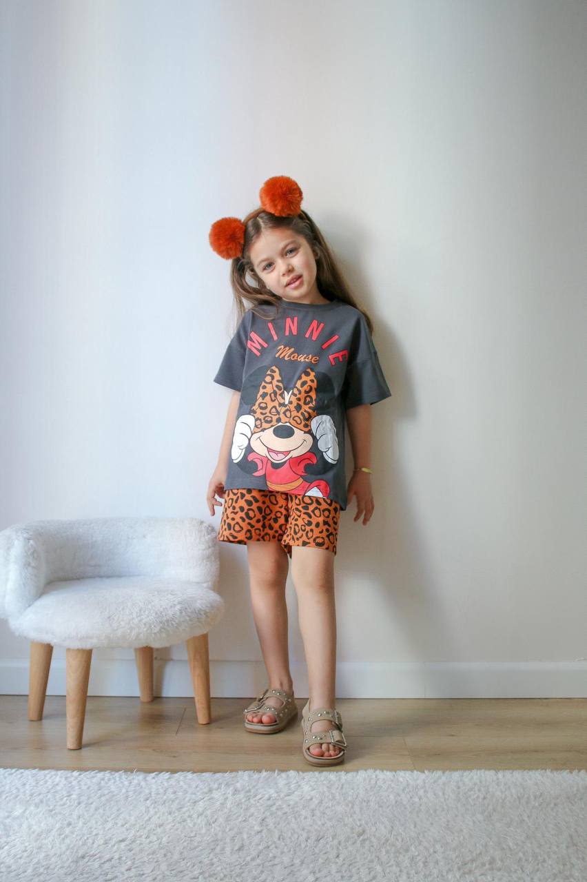 Ensemble Minnie mouse Gris