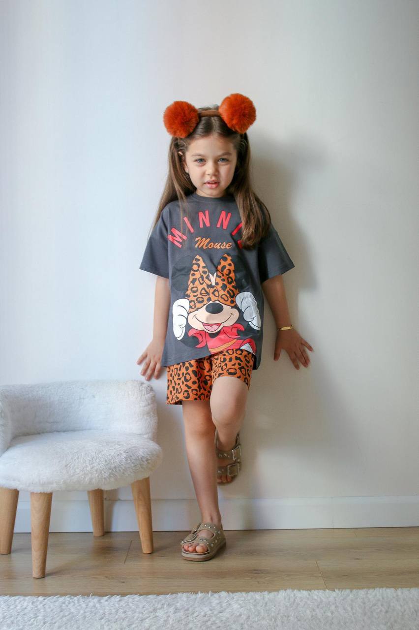 Ensemble Minnie mouse Gris