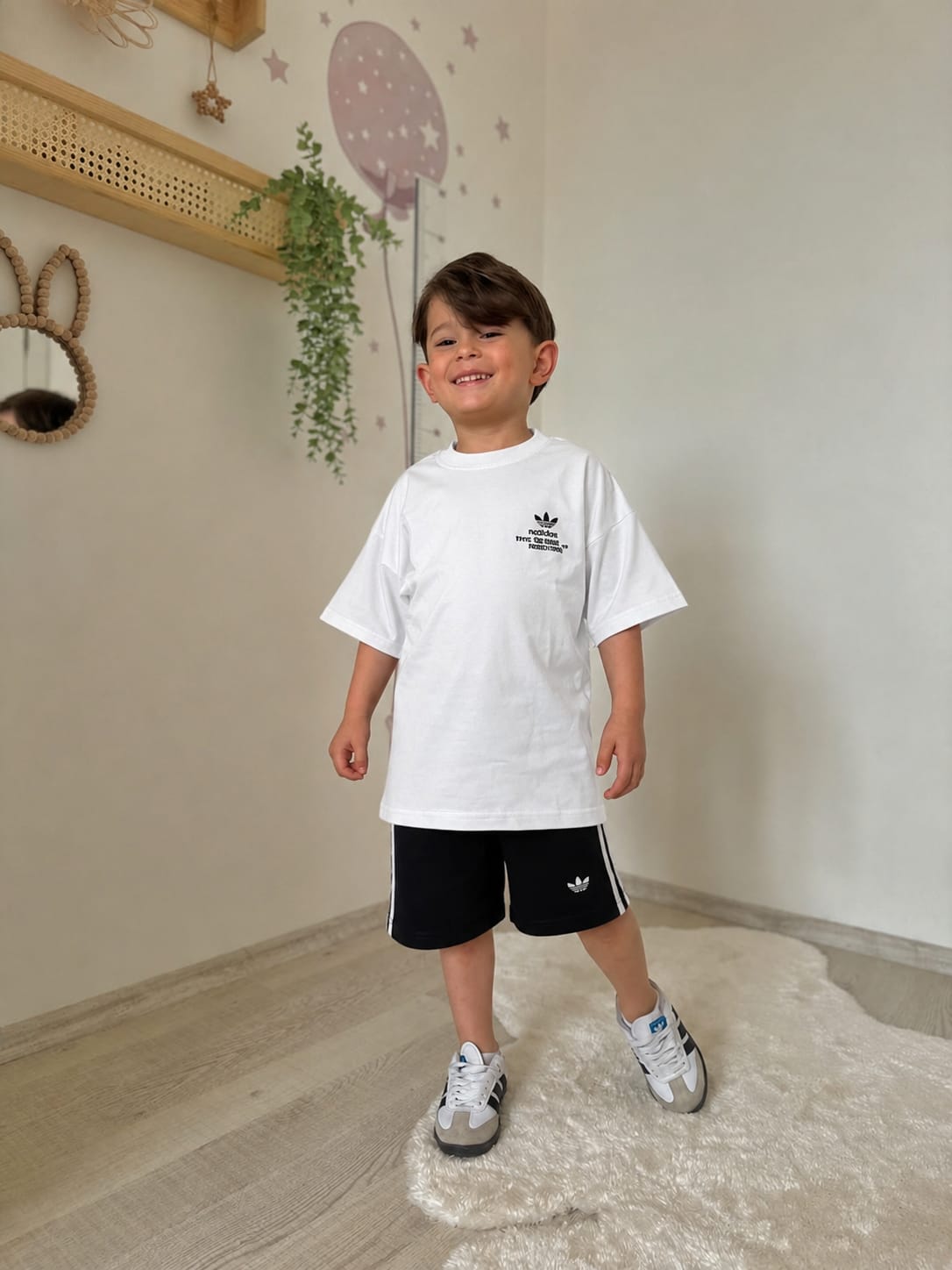 Ensemble Garçon T-shirt blanc Adidas